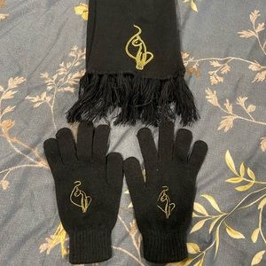 Baby phat scarf and glove set